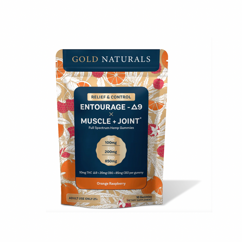 Gold Naturals Entourage Δ9 x Muscle + Joint Gummy