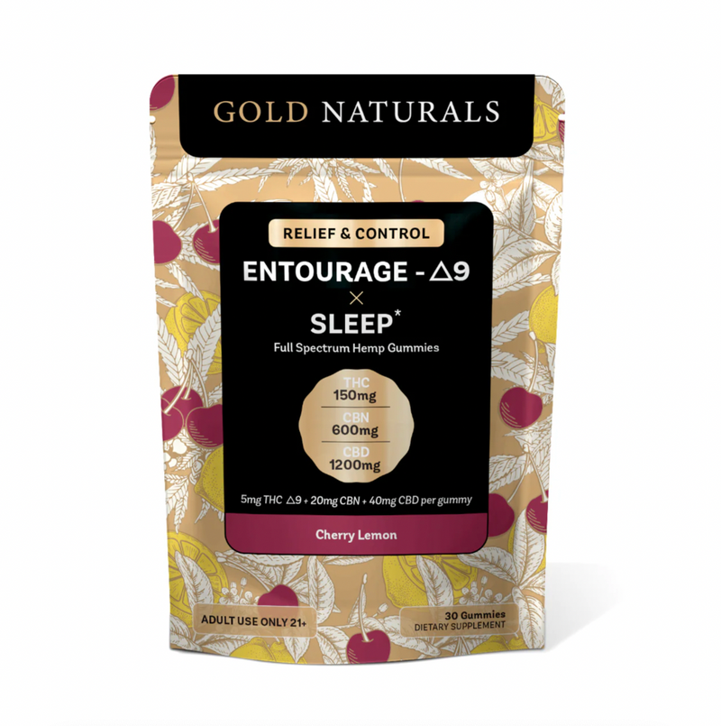 New Gold Naturals Entourage D9 X Sleep Gummy