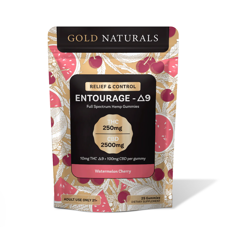 10mg Watermelon Cherry D9 Entourage Gummies - 1100mg