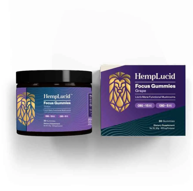 Hemp Lucid CBD & Mushroom Focus Gummies - 450mg