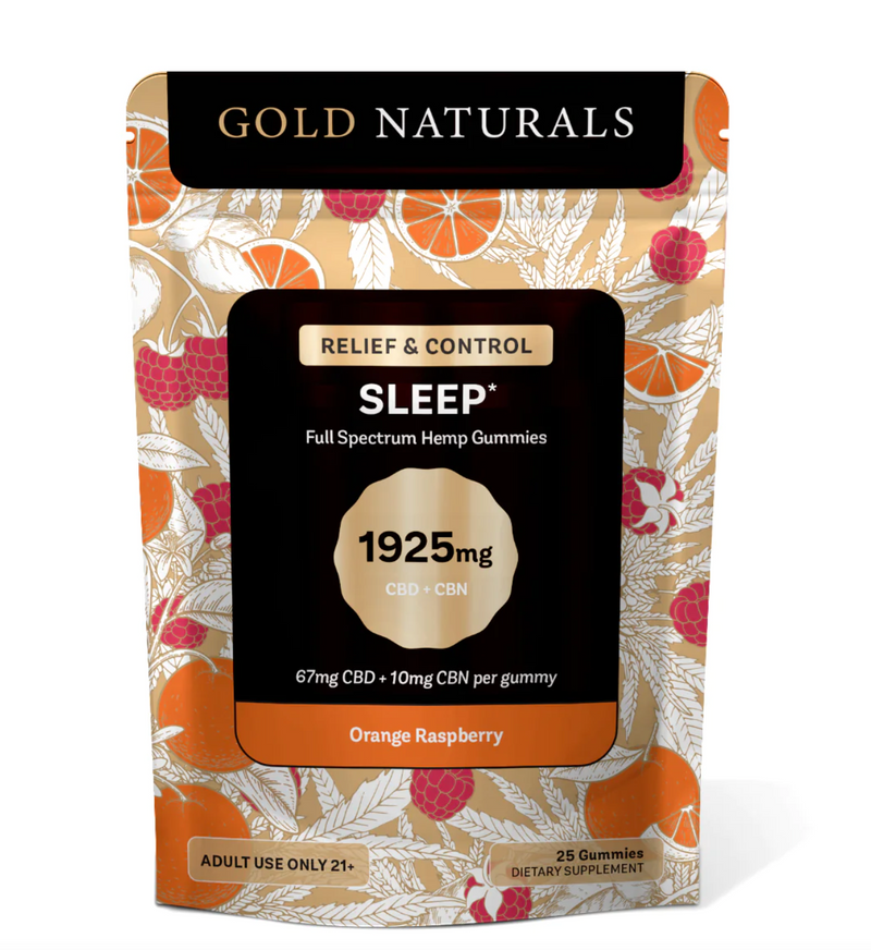 Gold Naturals Full Spectrum CBD Sleep Gummies - 1925mg