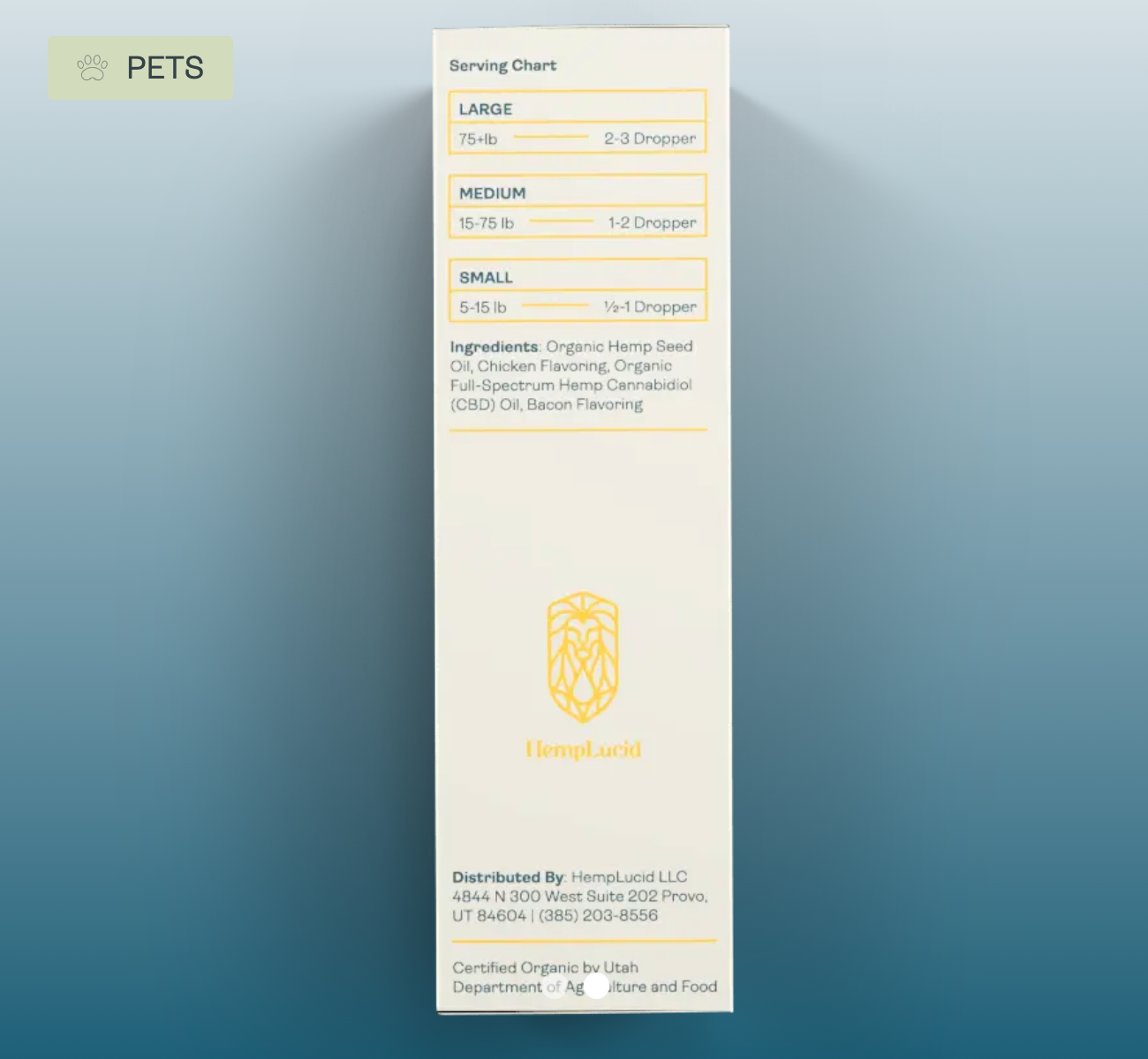 Hemp Lucid Full-Spectrum CBD Pet Tincture Hemped Park City Hemp Lucid Full-Spectrum CBD Pet Tincture Hemped Park City